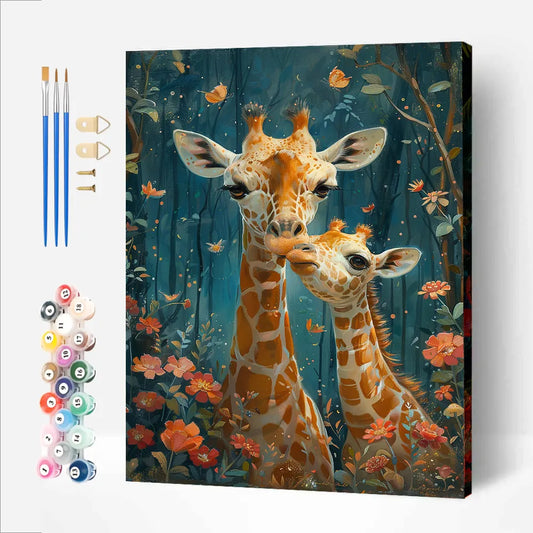 Giraffe Mother and Child