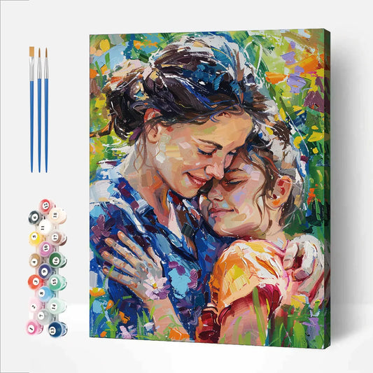 Joyful Mother and Daughter