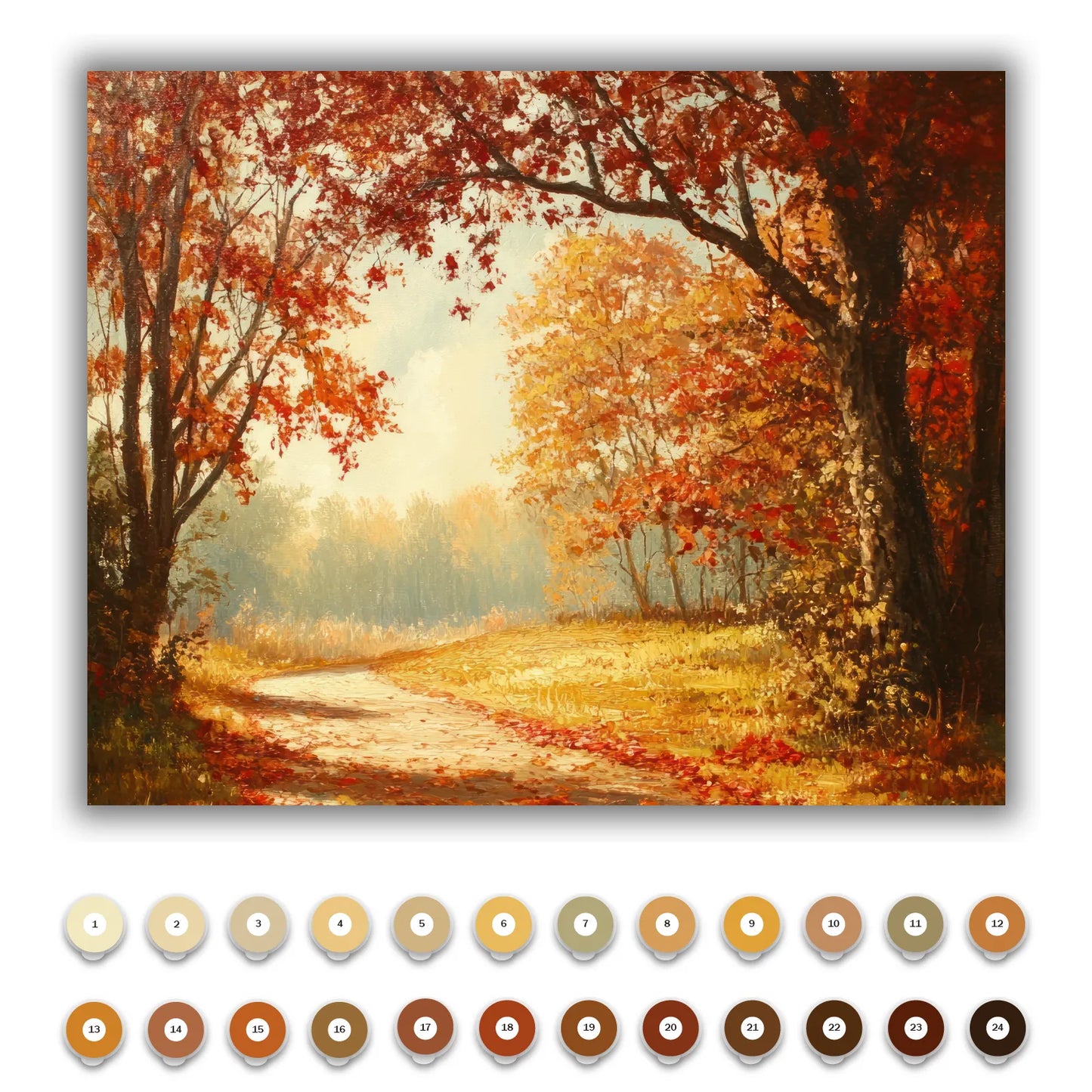 Autumnal Path Through Woods