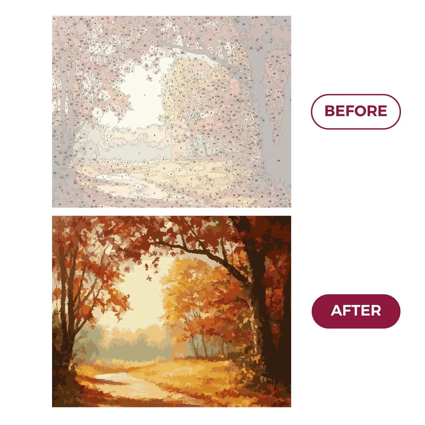 Autumnal Path Through Woods