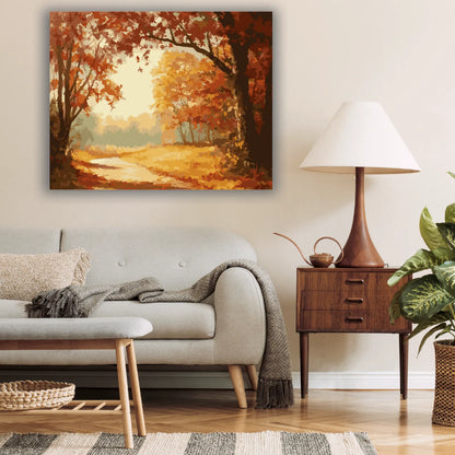 Autumnal Path Through Woods