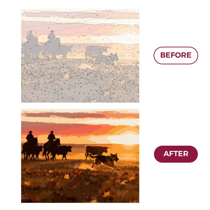 Twilight Return on the Pasture