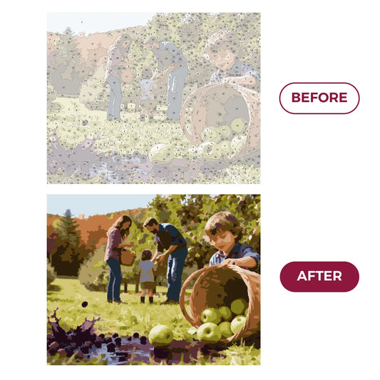 Family Apple-Picking in the Orchard