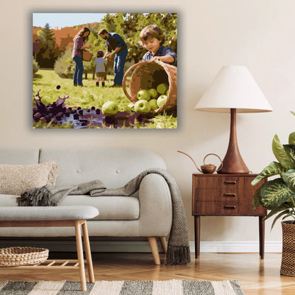 Family Apple-Picking in the Orchard