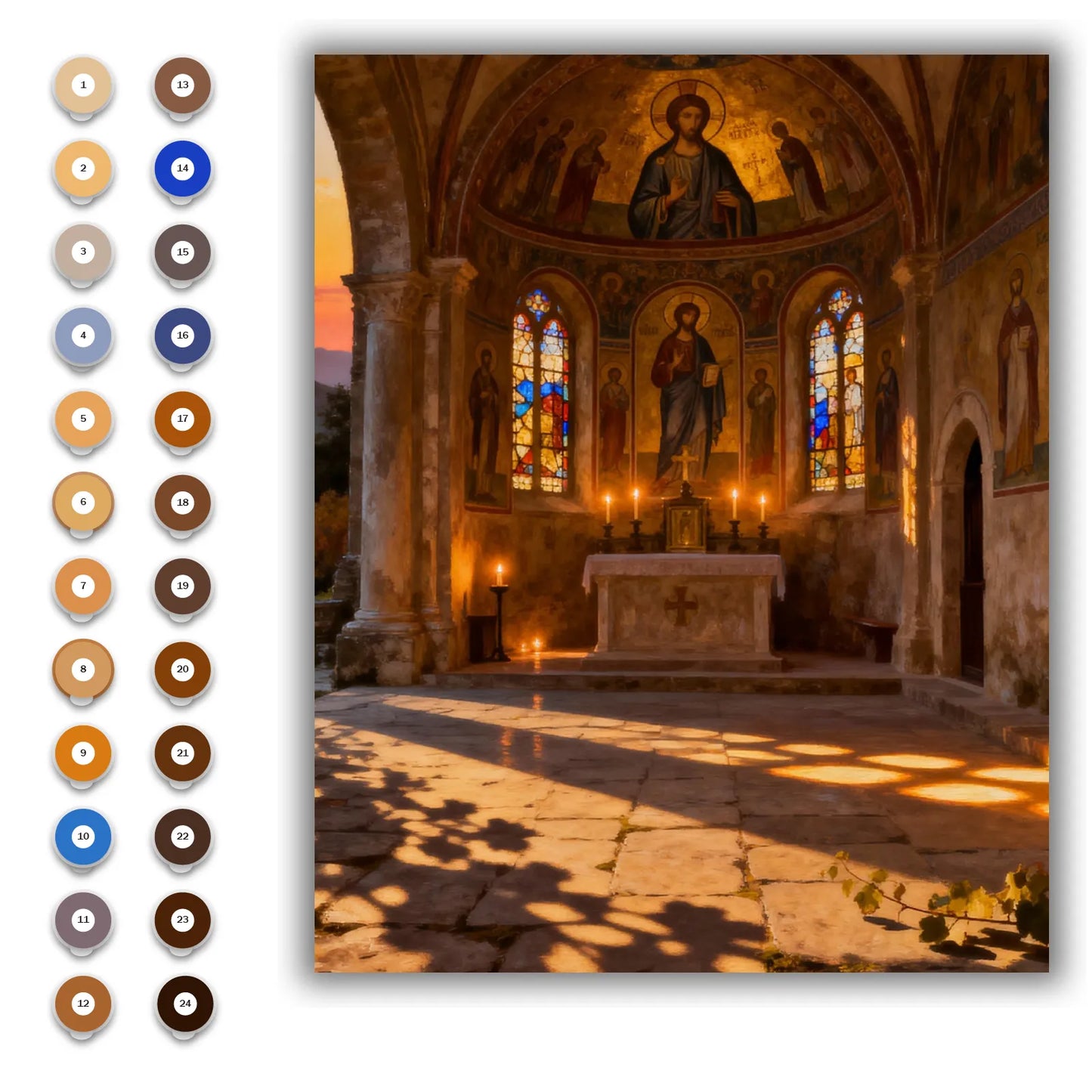 Mountain Monastery at Dusk