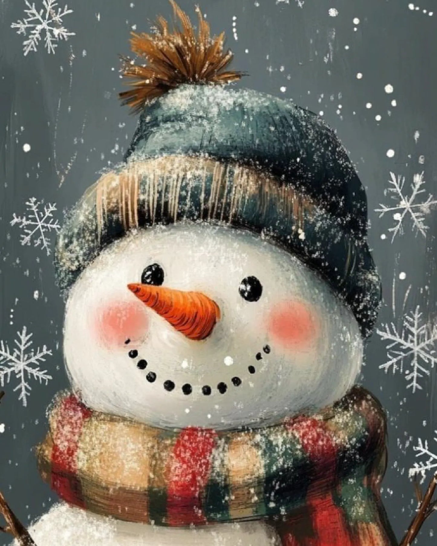 Charming Vintage Snowman