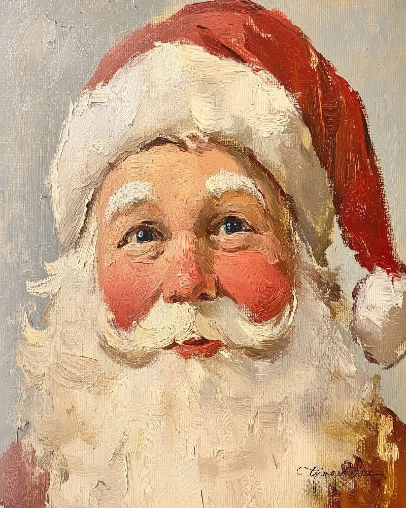 Santa Serenely Smiling