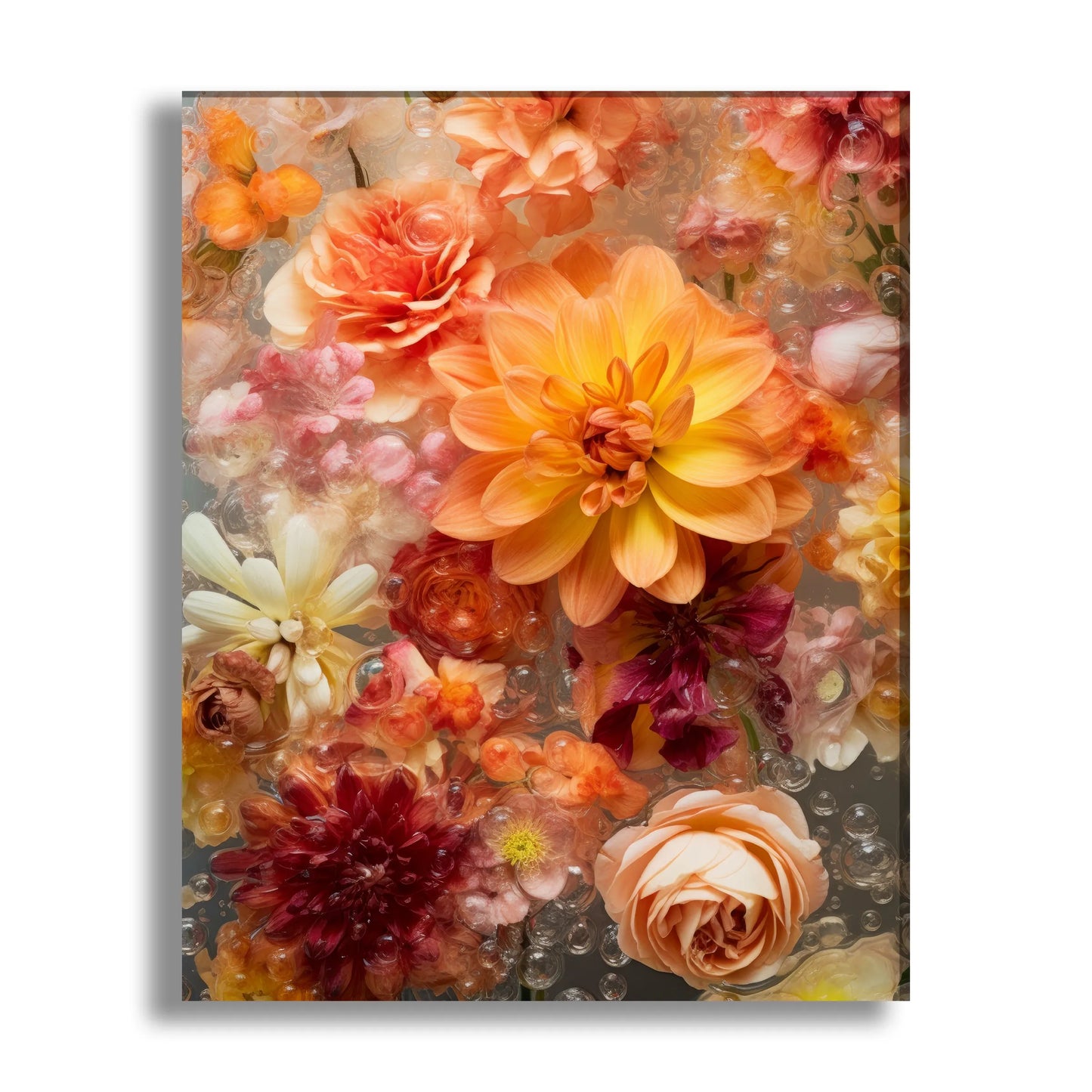 Blooming Roses and Lilies