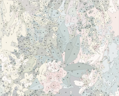 Abstract Flowers Red and Pink