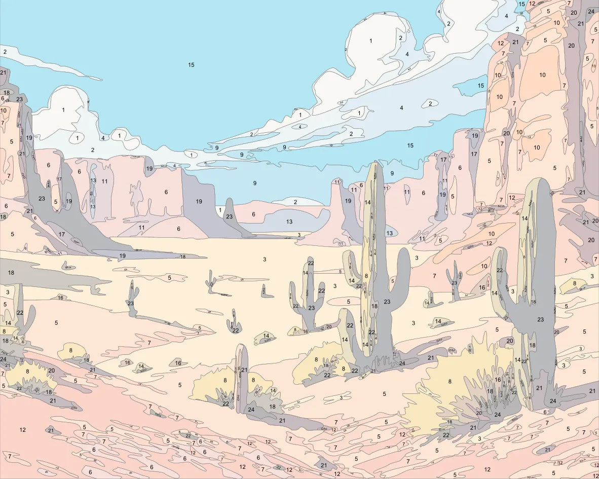 Desert with Red Rock