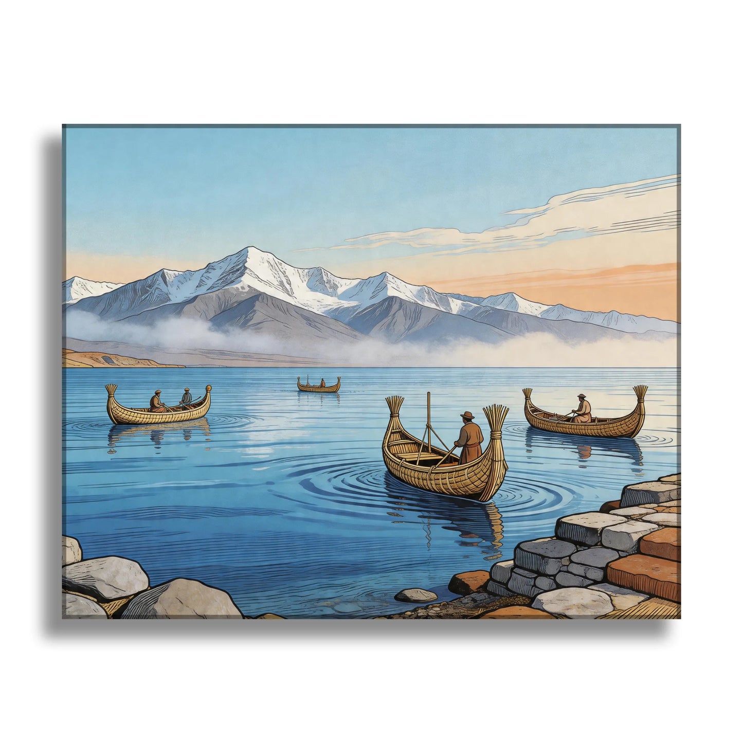 Reed Boats at Dawn
