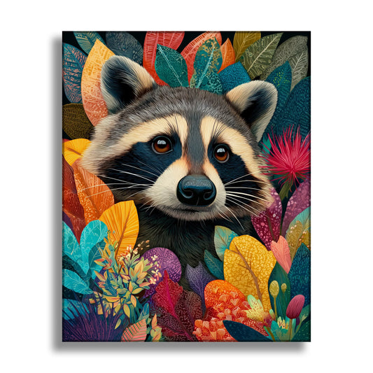 Colorful Wildlife Raccoon