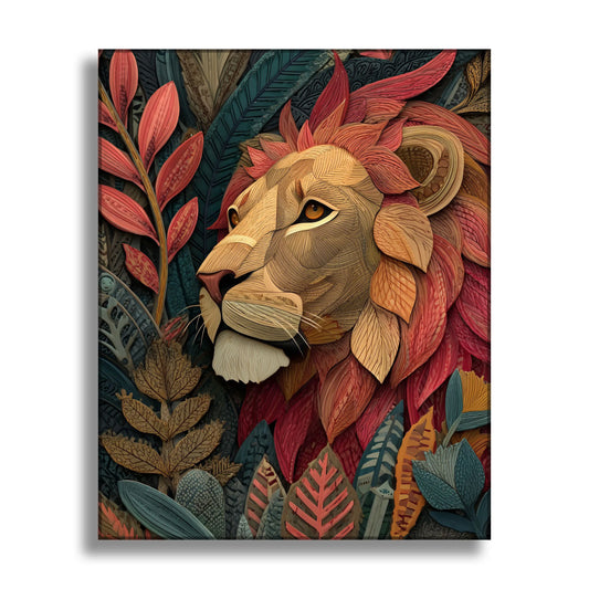 Colorful Wildlife Lion