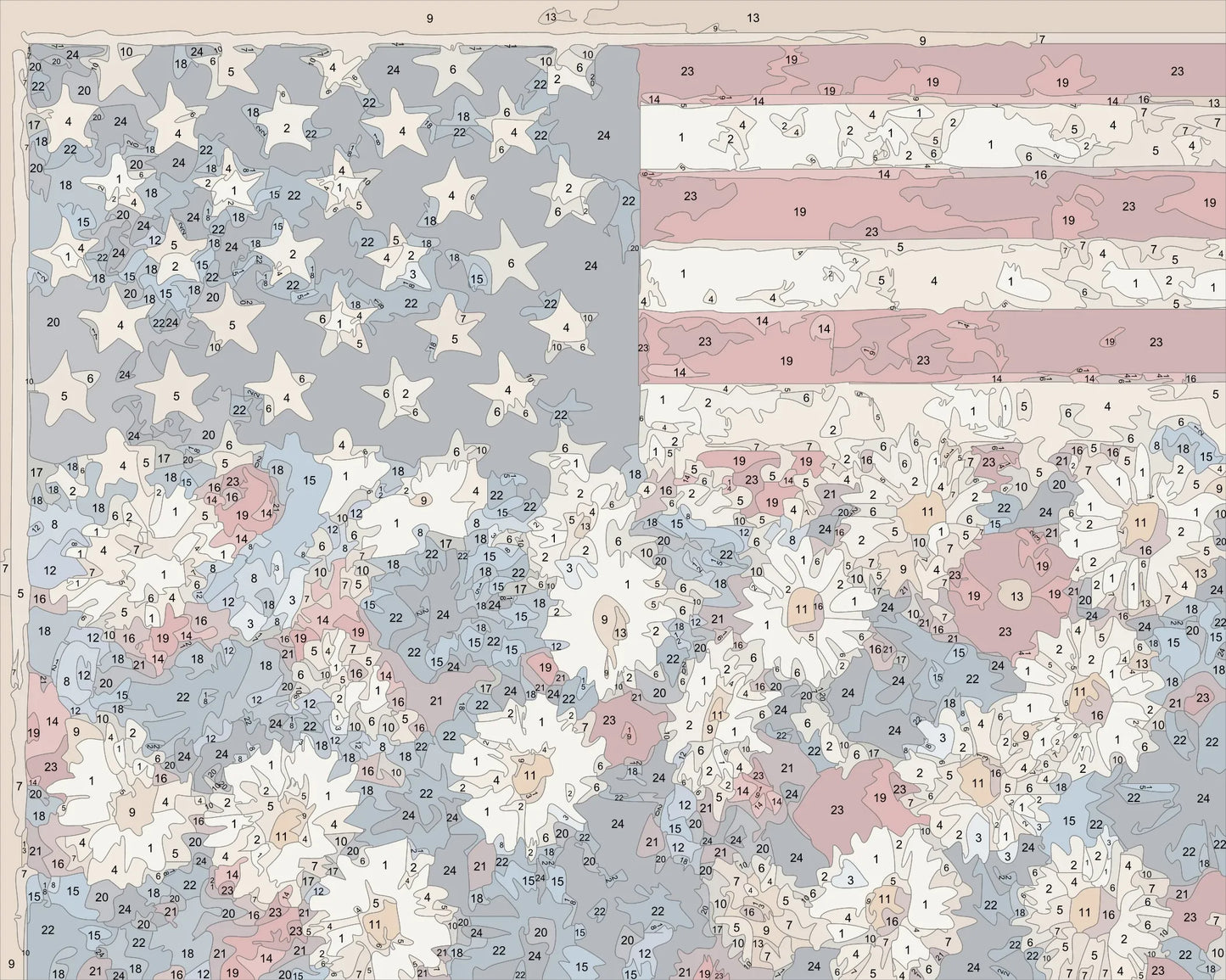 Flag and Flowers
