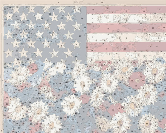 Flag and Flowers