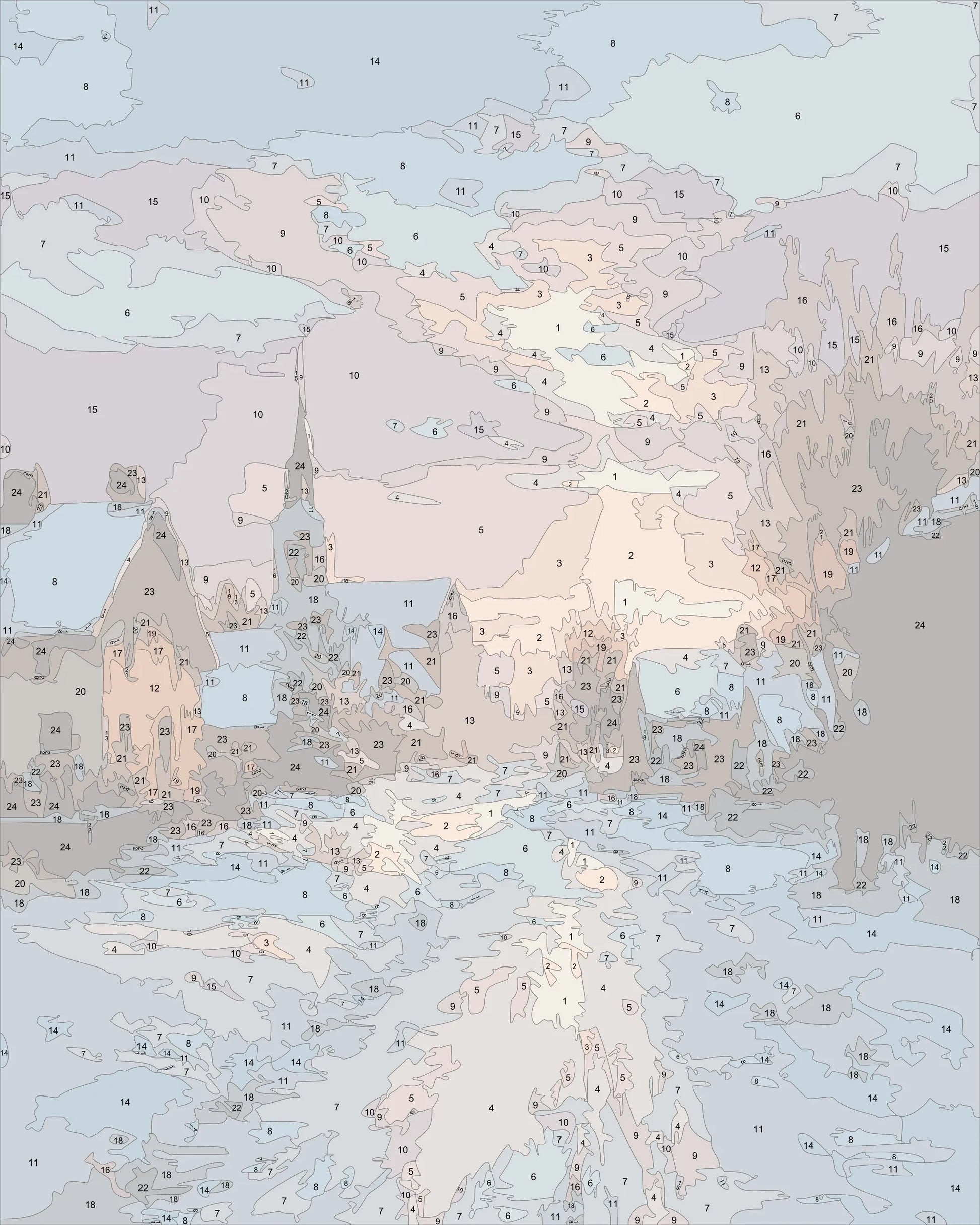 Frosty Evening Town