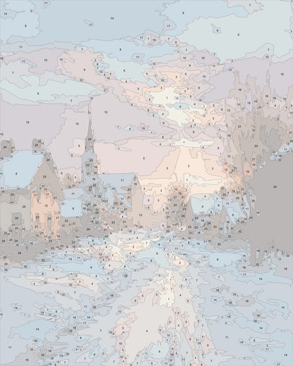 Frosty Evening Town