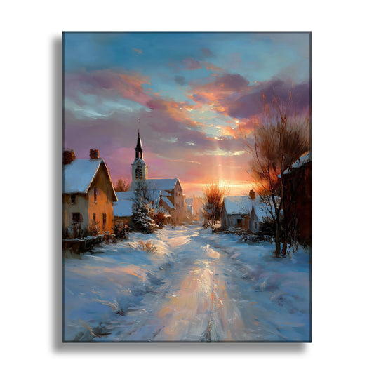 Frosty Evening Town