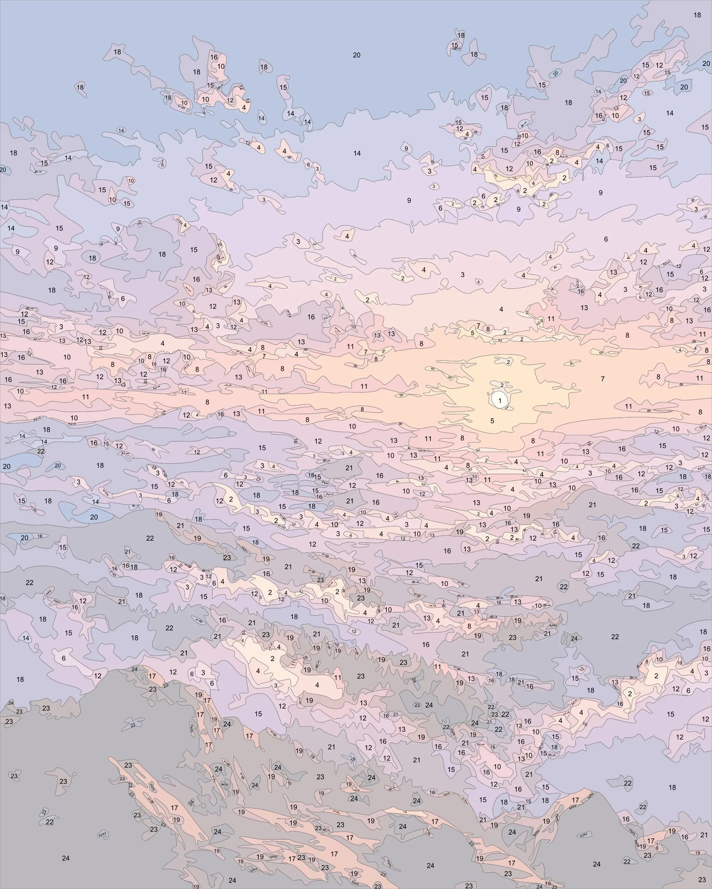 Afterglow-Cloud Sea