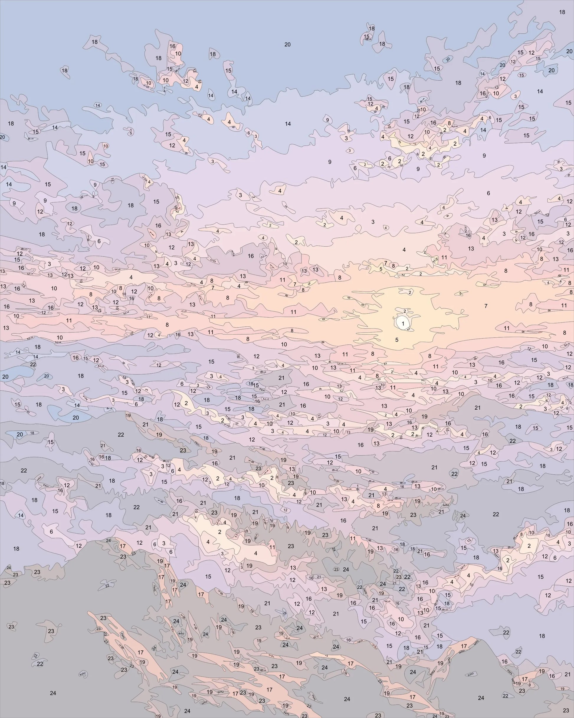 Afterglow-Cloud Sea