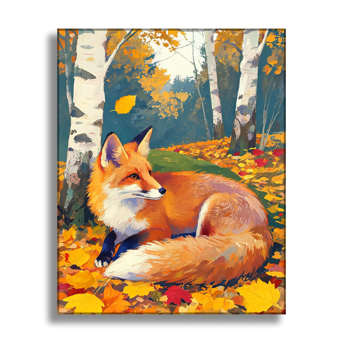 Fox beneath the Birches