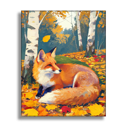 Fox beneath the Birches
