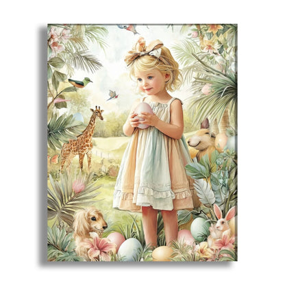 Little Girl's Egg Treasure