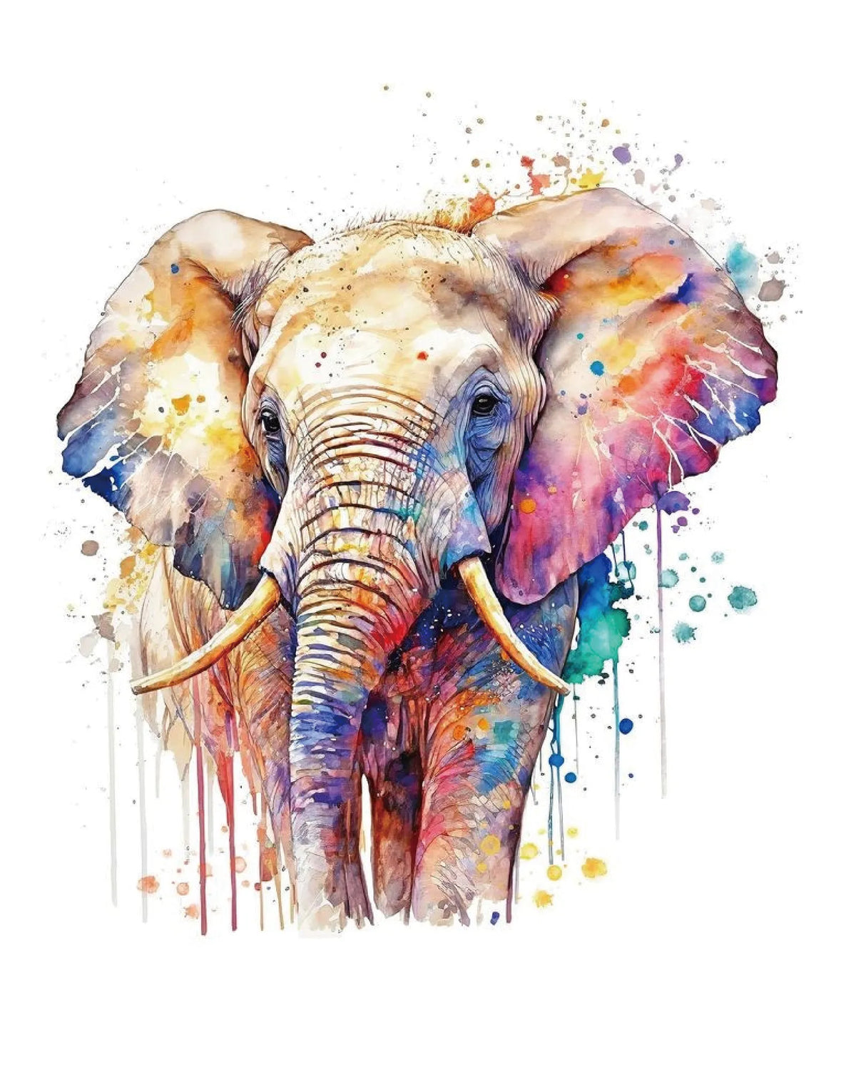 Colorful Elephant Paint Numbers
