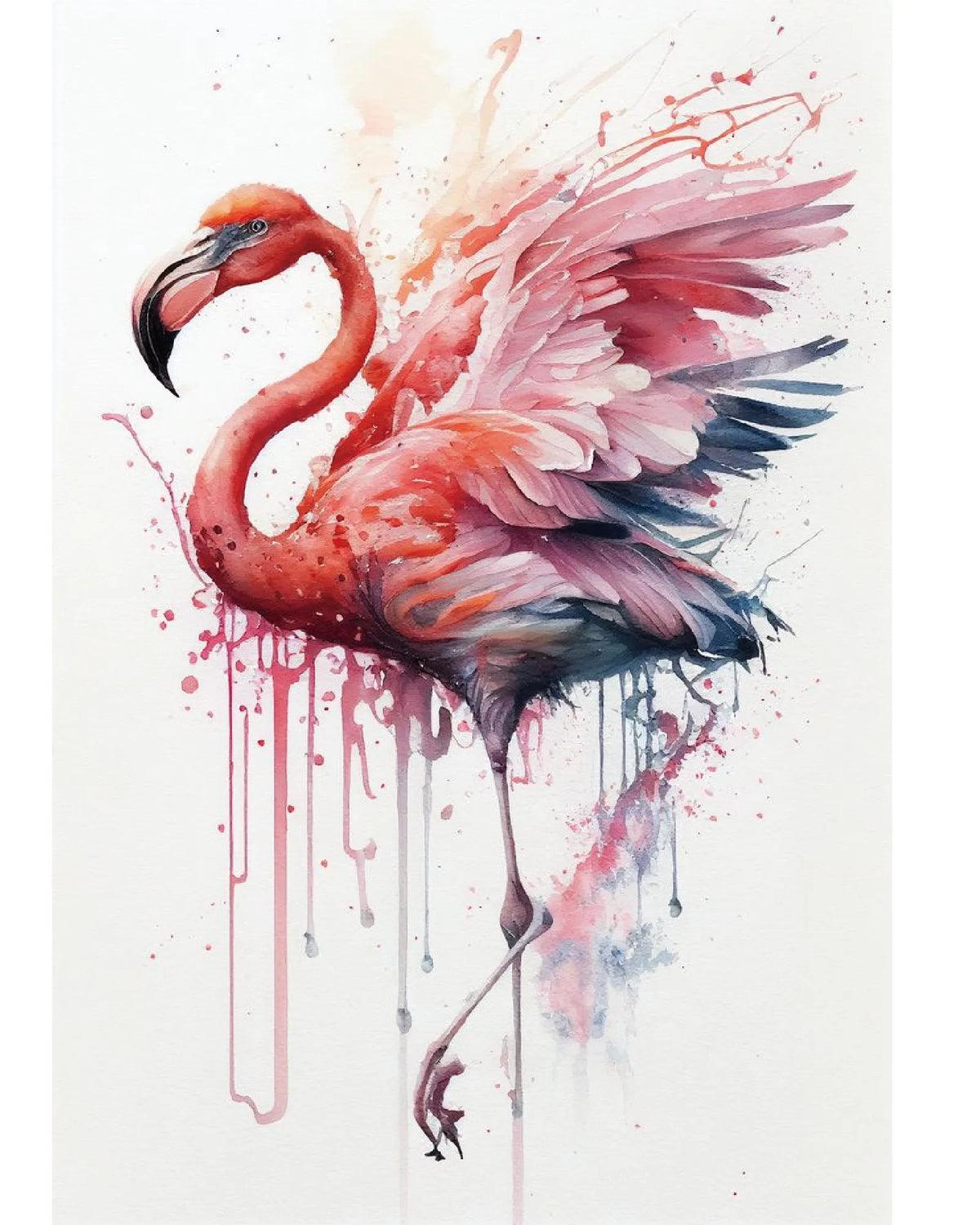 Colorful Flamingo Paint Numbers