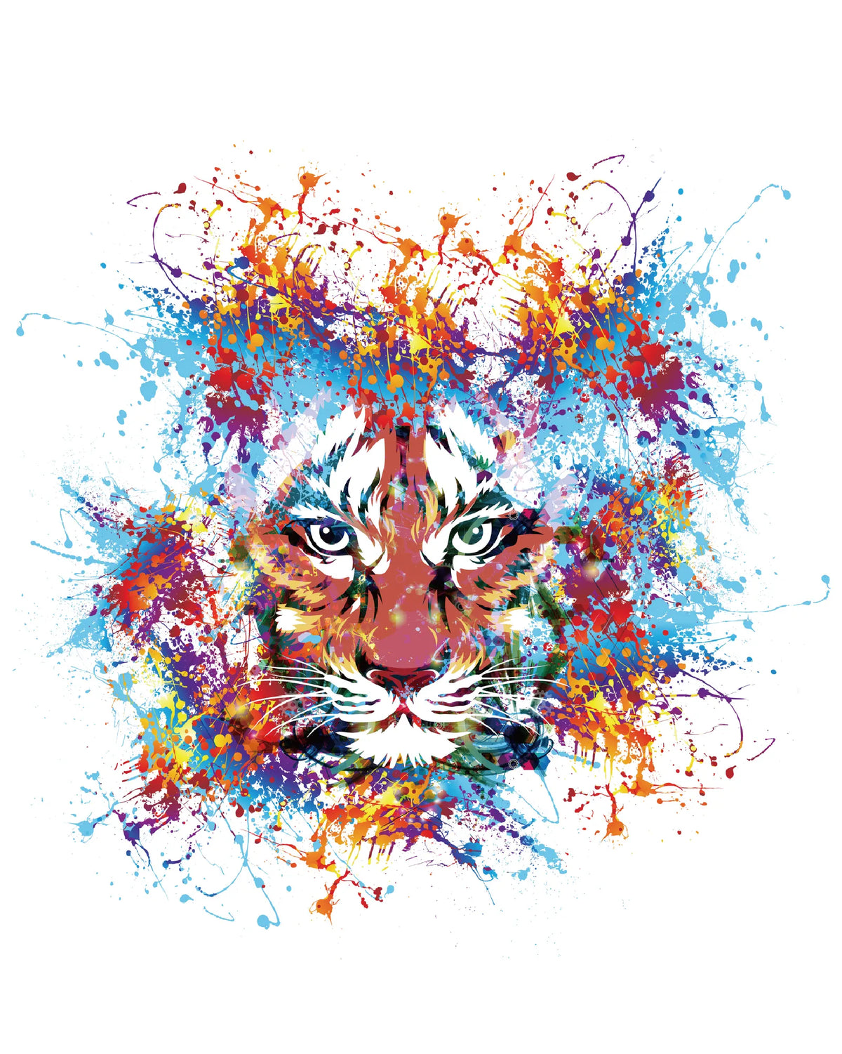 Colorful Tiger Paint Numbers