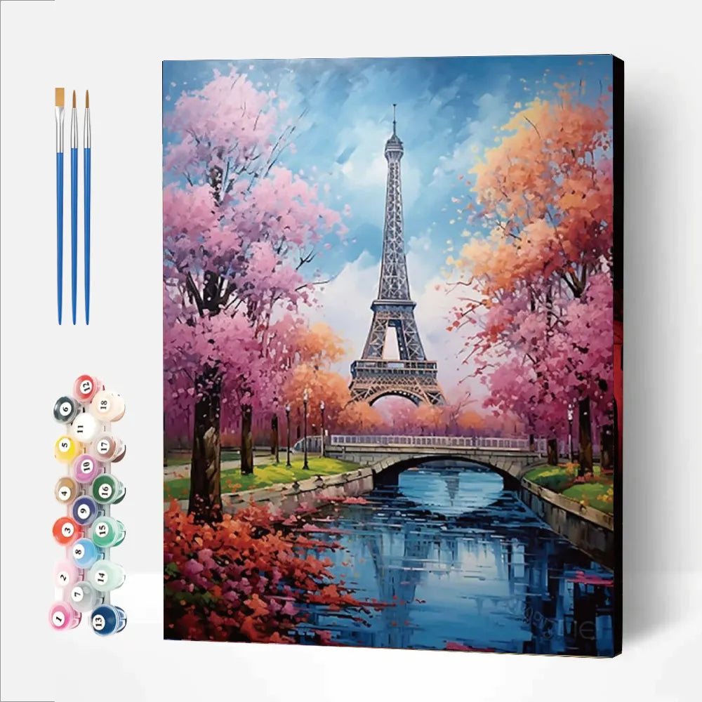 Paris Eiffel Tower Paint Numbers