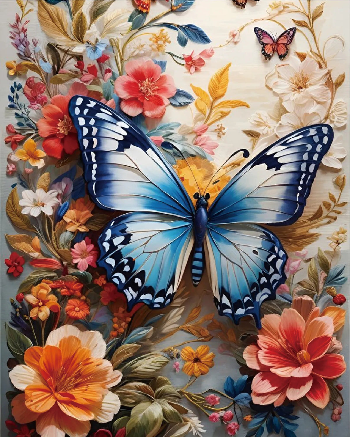 Floral Butterfly Paint Numbers