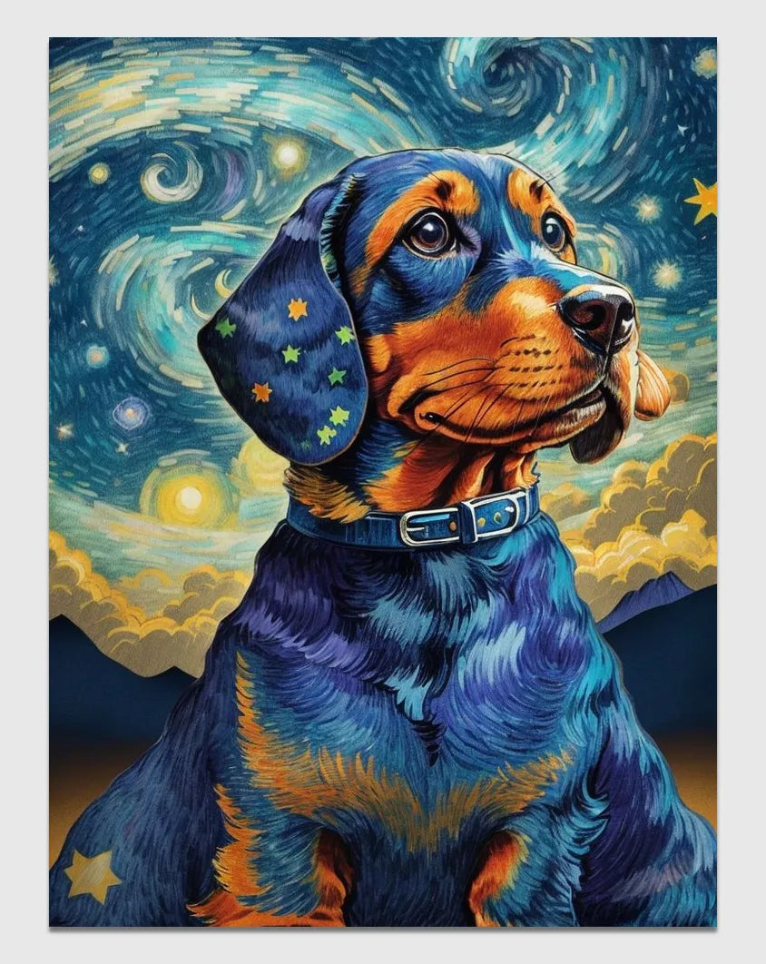 The Starry Night Dog