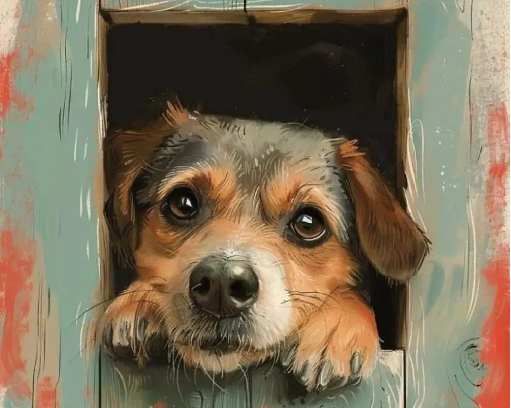 Cheerful Puppy Paint by numbers