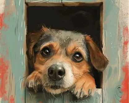 Cheerful Puppy Paint by numbers