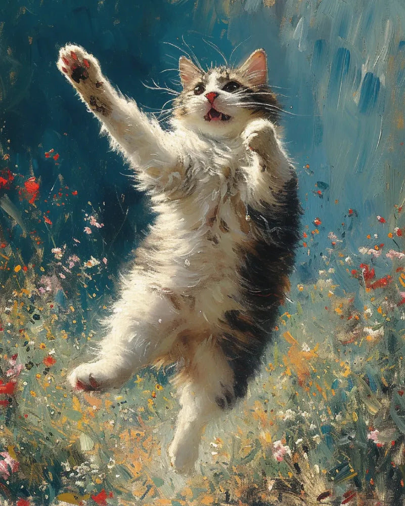 Jumping Cat Paint by Numbers
