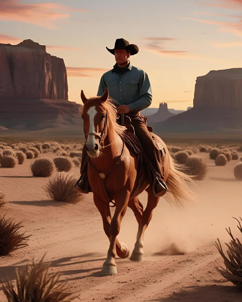 Cowboy & Horse Paint by Numbers