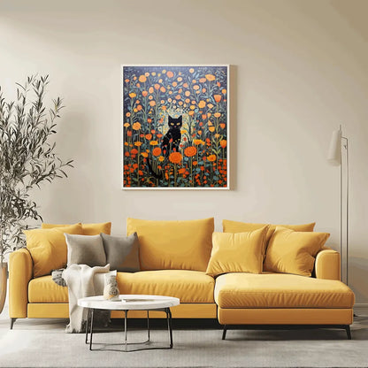 Little girl and pumpkin house