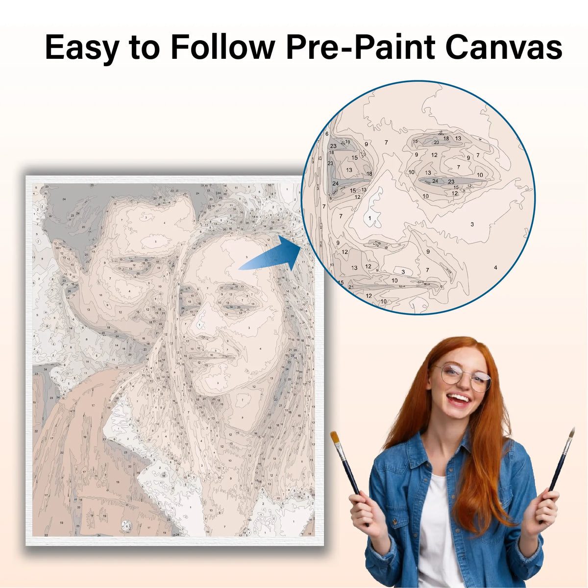 Portrait Numbers Custom Paint By Numbers - Turn your best portrait photo into art ...