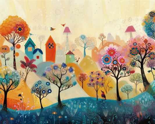 Illustration Valley Paint by Numbers