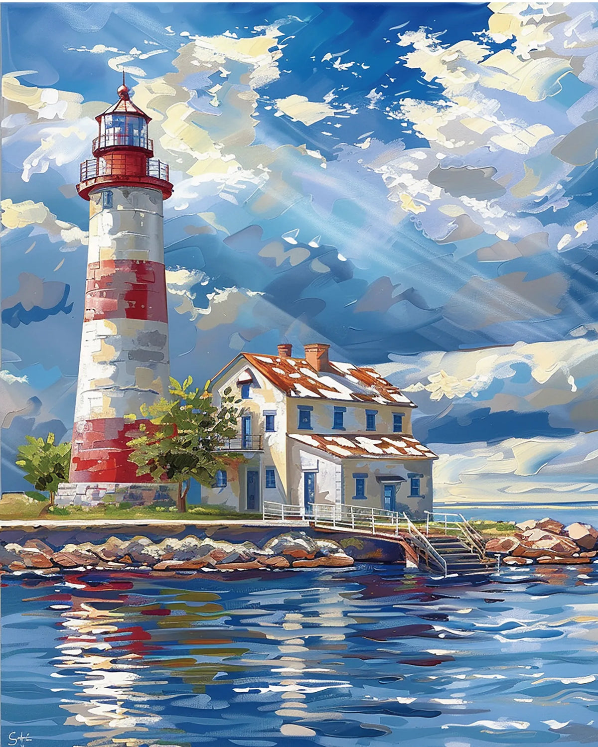 Light House On Island