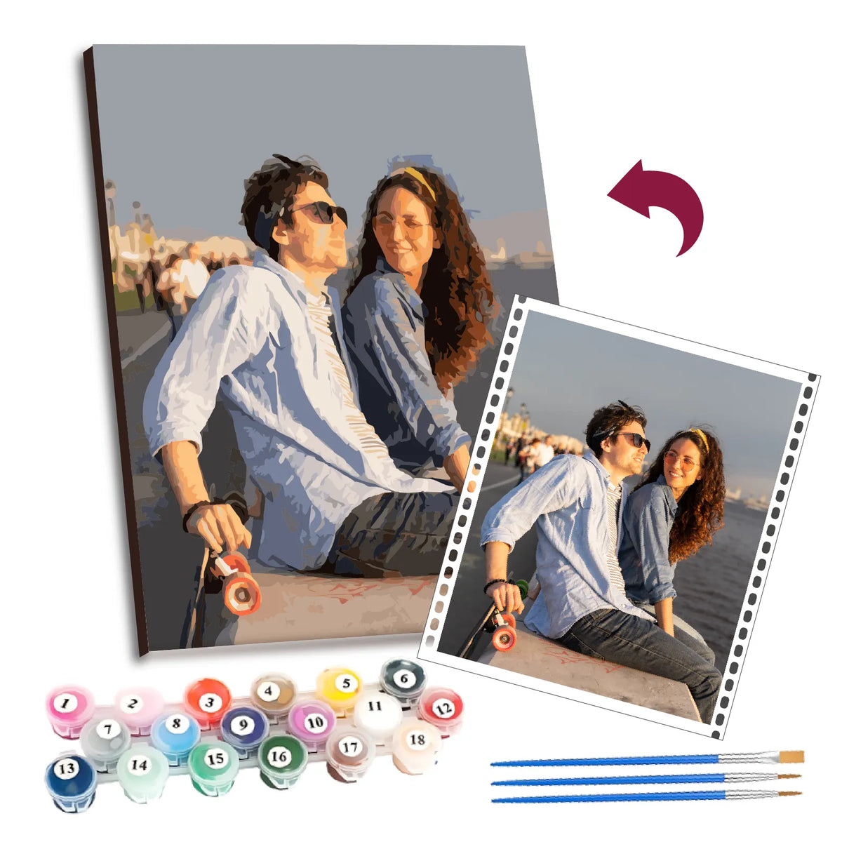 Portrait Numbers Custom Paint By Numbers - Turn your best portrait photo into art ...