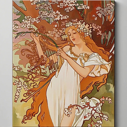 Alphonse Mucha Spring Paint By Numbers