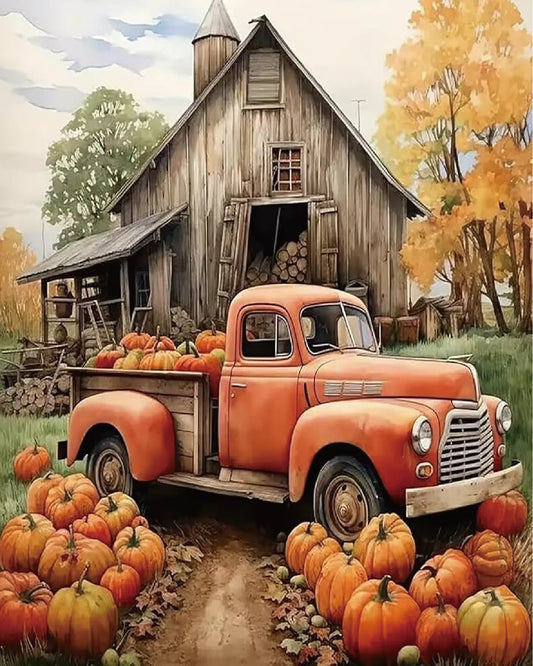 Truck and Pumpkins