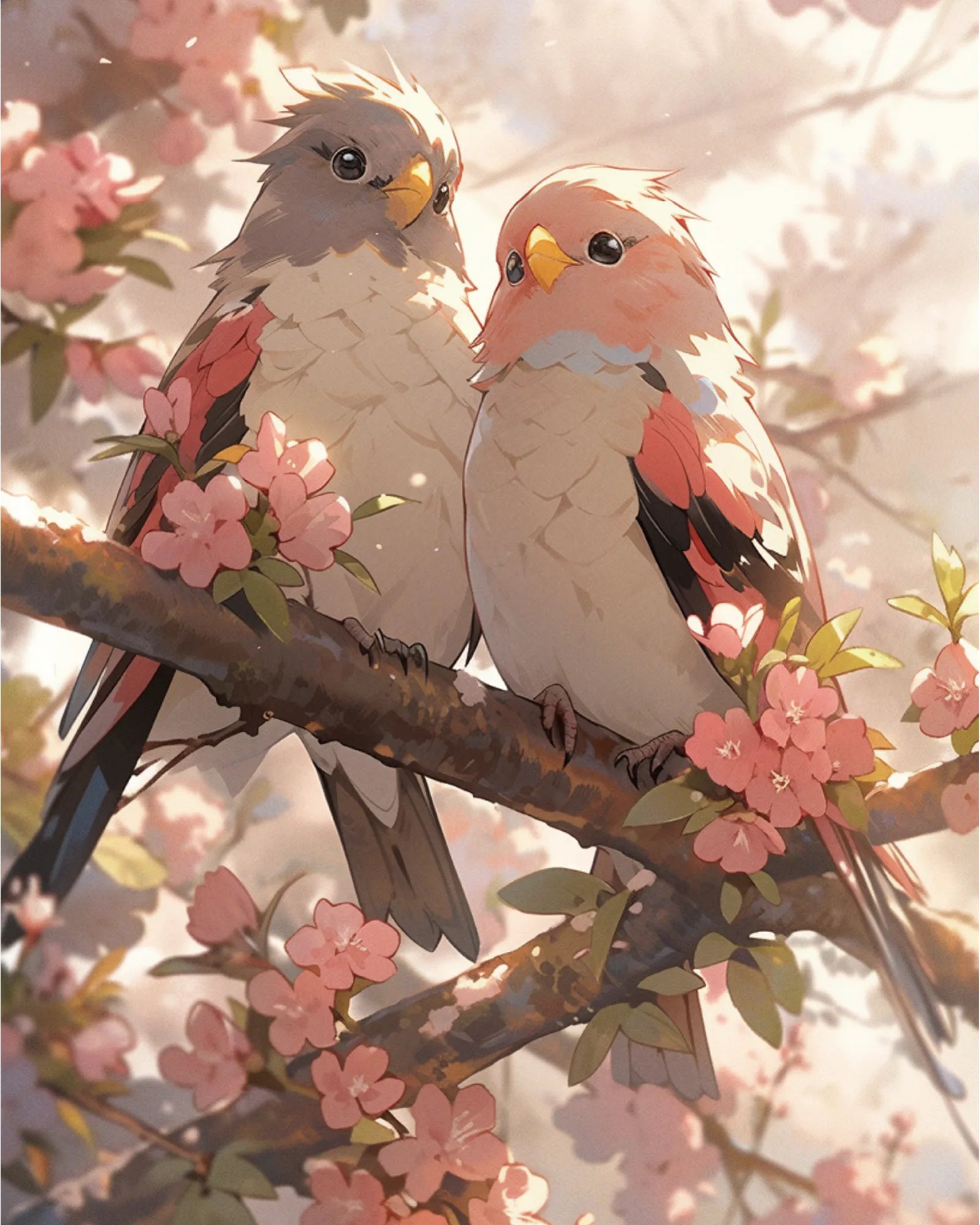 Valentine's Day Birds Couple